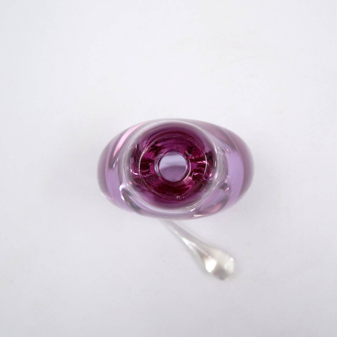 Flacon à parfum en verre soufflé violet « Sommerso »