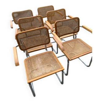 Set of 6 Marcel Breuer armchairs