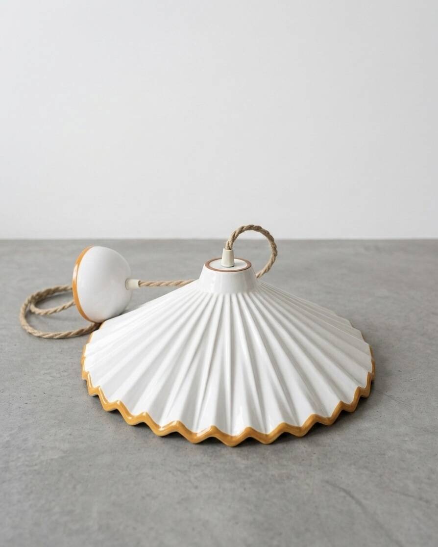 Pleated ceramic suspension