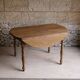 Round walnut table – modular with drop leaves – charming country chic