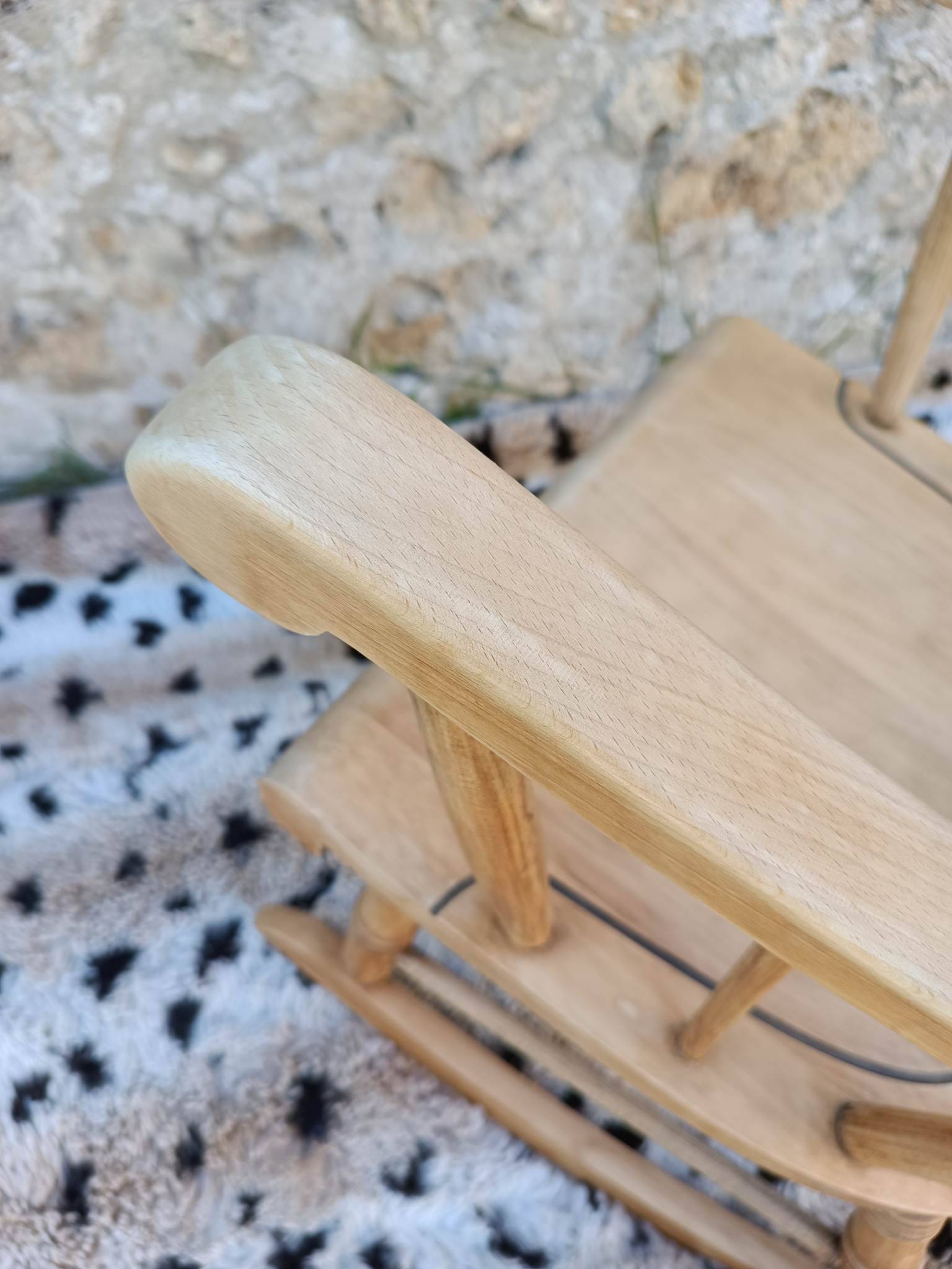 Wooden rocking chair