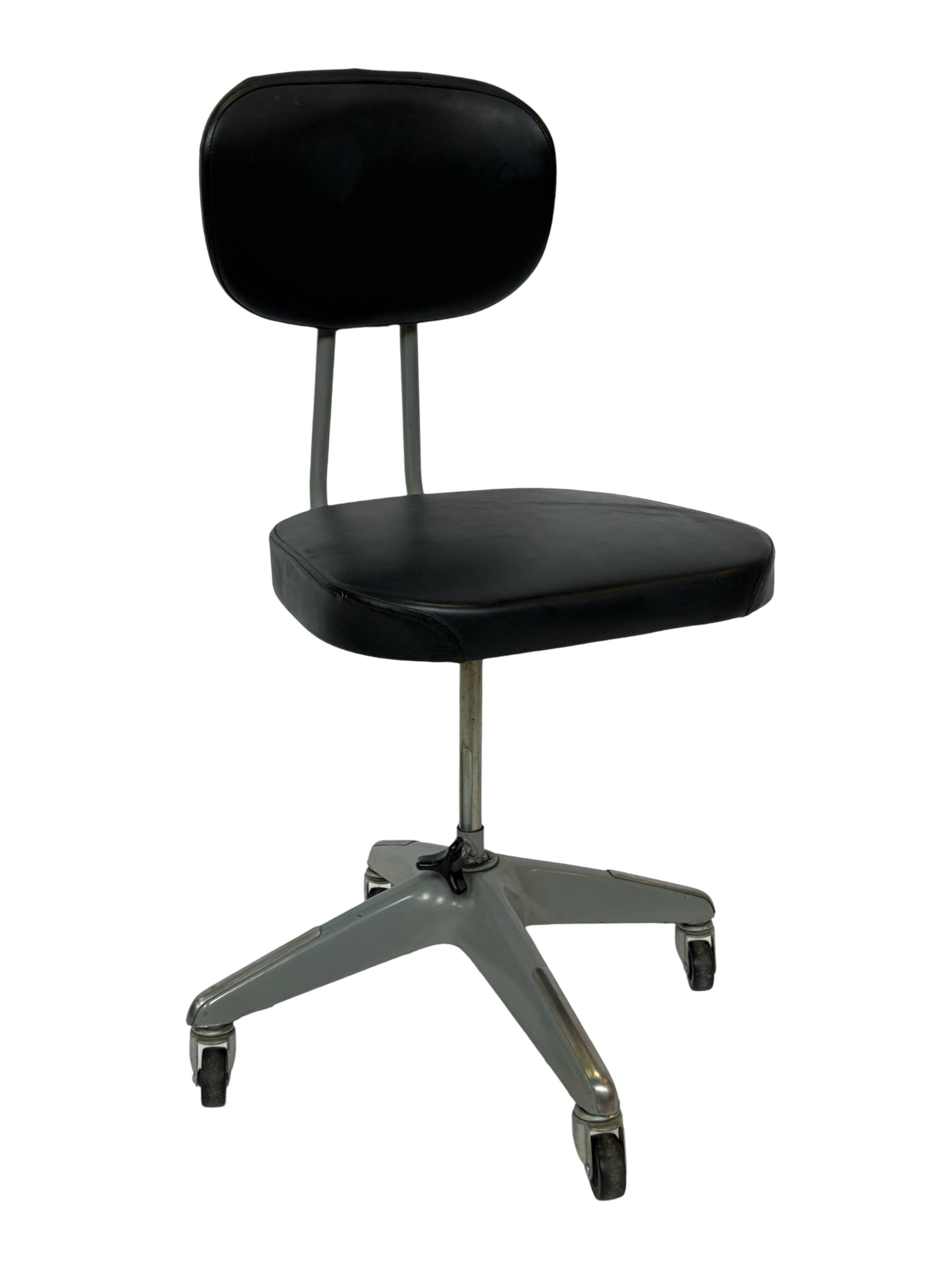 Mid Century Okamura Vintage Office Working Chair of 60's Design