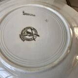 Set of 6 flat plates mismatched Digoin Sarreguemines and Gien years 30-40