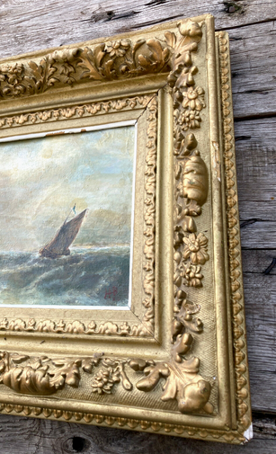 Tableau - Marine - XIXeme cadre doré
