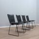 Chaises empilables en cuir par Toyoda Hiroyuki pour ICF années 1980, lot de 4