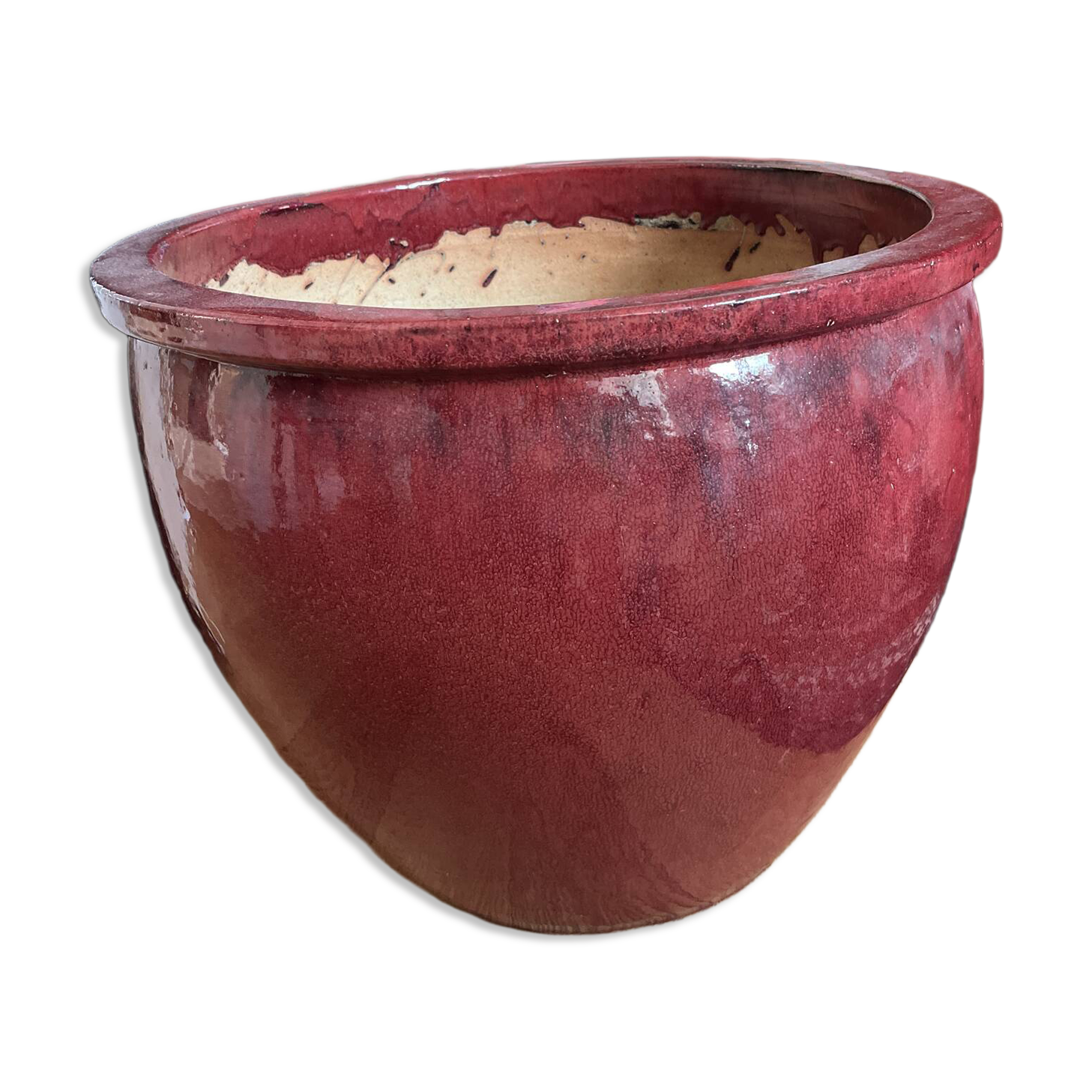 Large XXL pot in beef blood colour CFOC