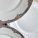 6 assiettes plates porcelaine fine F. Legrand 1920