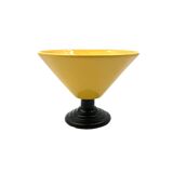 Yellow Conic Vase, postmodern, Italy 1980s