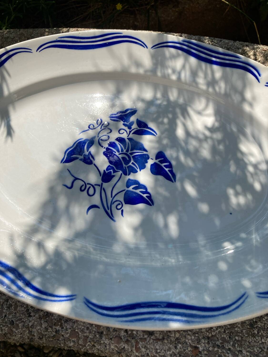 Oval dish in Badonviller earthenware
