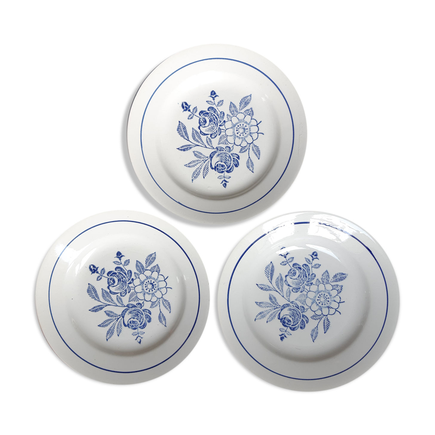 Set of 3 plates saint amand