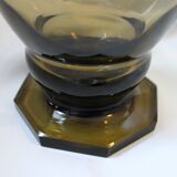 Black smoked glass carafe