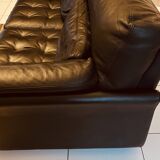 Rococo leather sofa by Roche Bobois