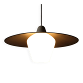 Lampe suspendue moderne de style mi-siècle soucoupe volante, design de l'âge spatial des années 1960.