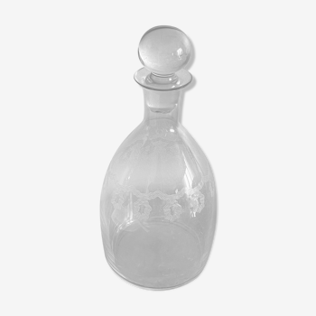 Carafe en verre motif guirlandes