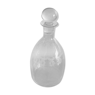 Carafe en verre motif guirlandes