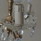 Cast bronze chandelier and crystal tassels – 3 fires