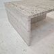 Square Travertine Coffee Table by Up & Up Italy, 1970s