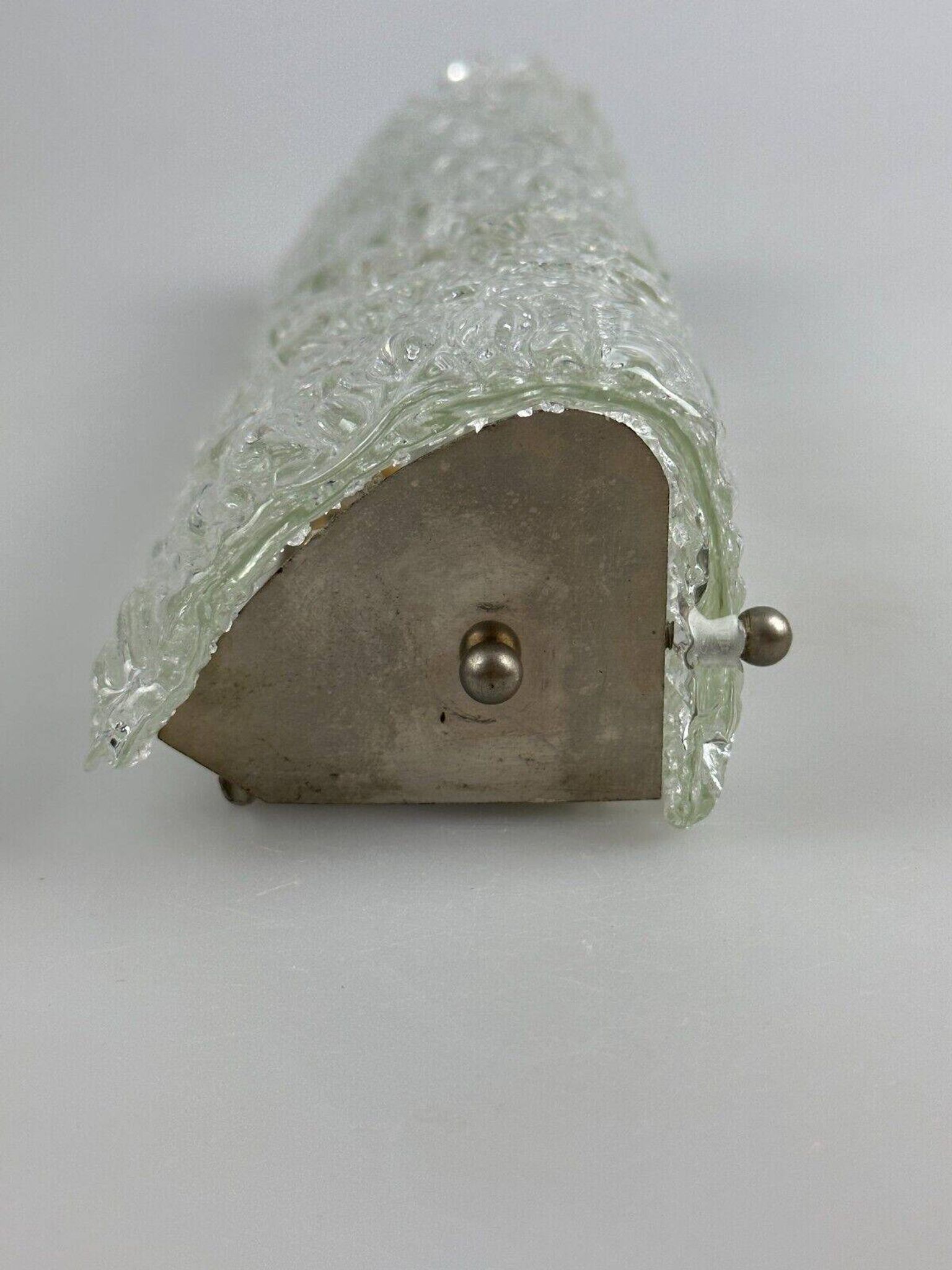 Lampe murale des années 60 et 70, éclairage de miroir, Allemagne, verre glacé, Space Age Design