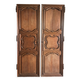 Pair of cupboard doors - Oak, late 18th century