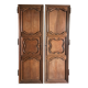 Pair of cupboard doors - Oak, late 18th century