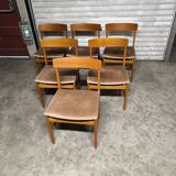 Scandinavian vintage solid teak chairs ulferts sweden 1960