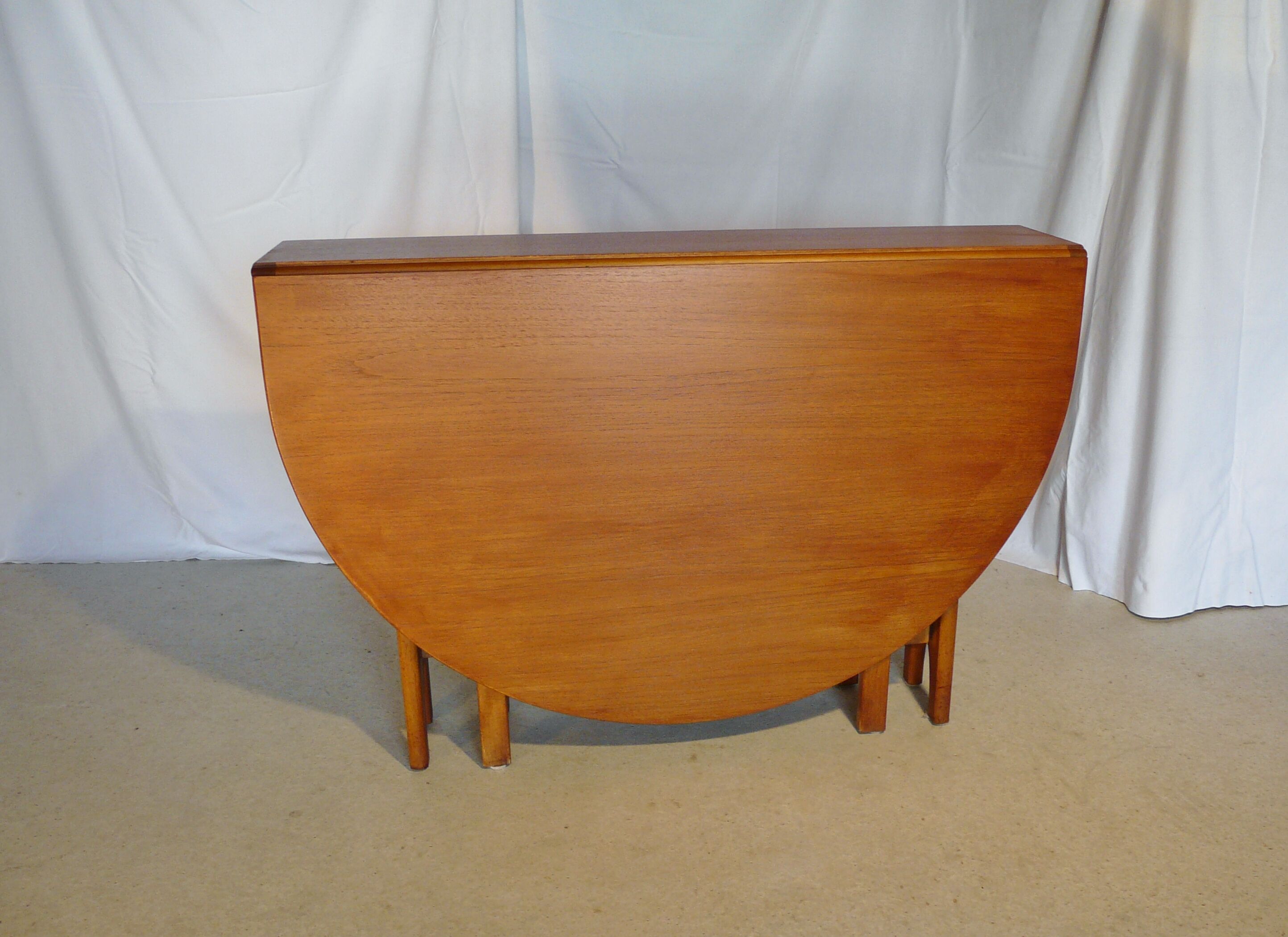 Scandinavian folding table in Jentic blond teak