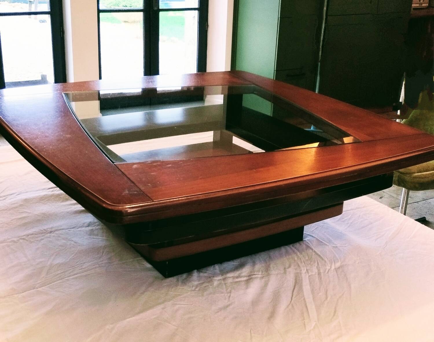 "The Twist" square coffee table