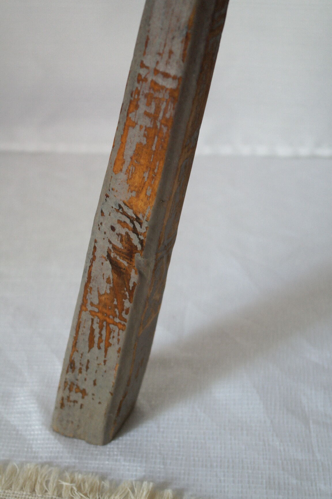 Brutalist wooden chair tripod XXth