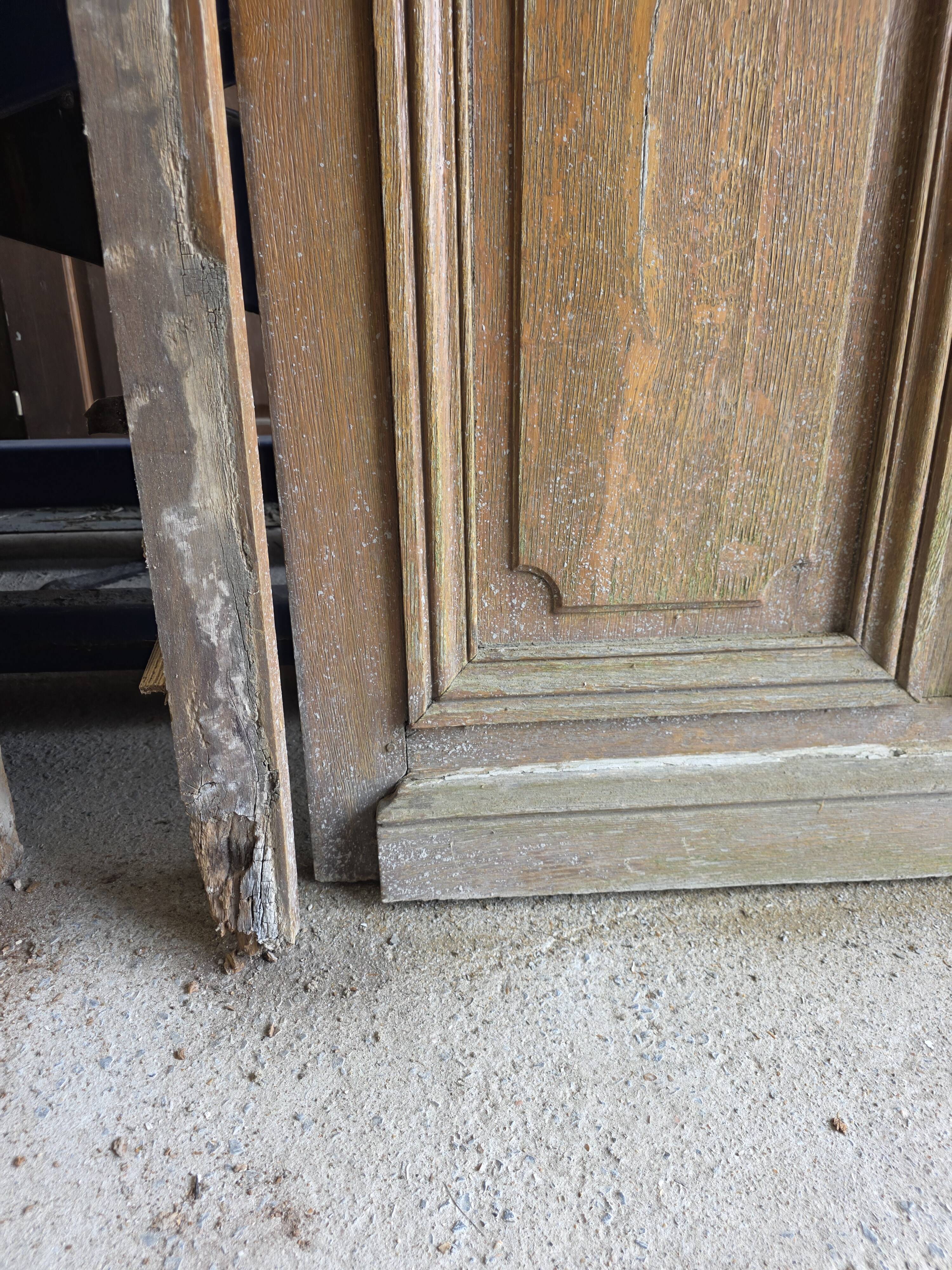 Solid oak entrance door 19th century