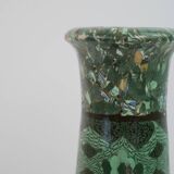 Grand vase en céramique terre-mêlée verte de Jean Gerbino Vallauris