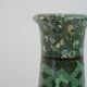 Large green earth-mixed ceramic vase by Jean Gerbino Vallauris