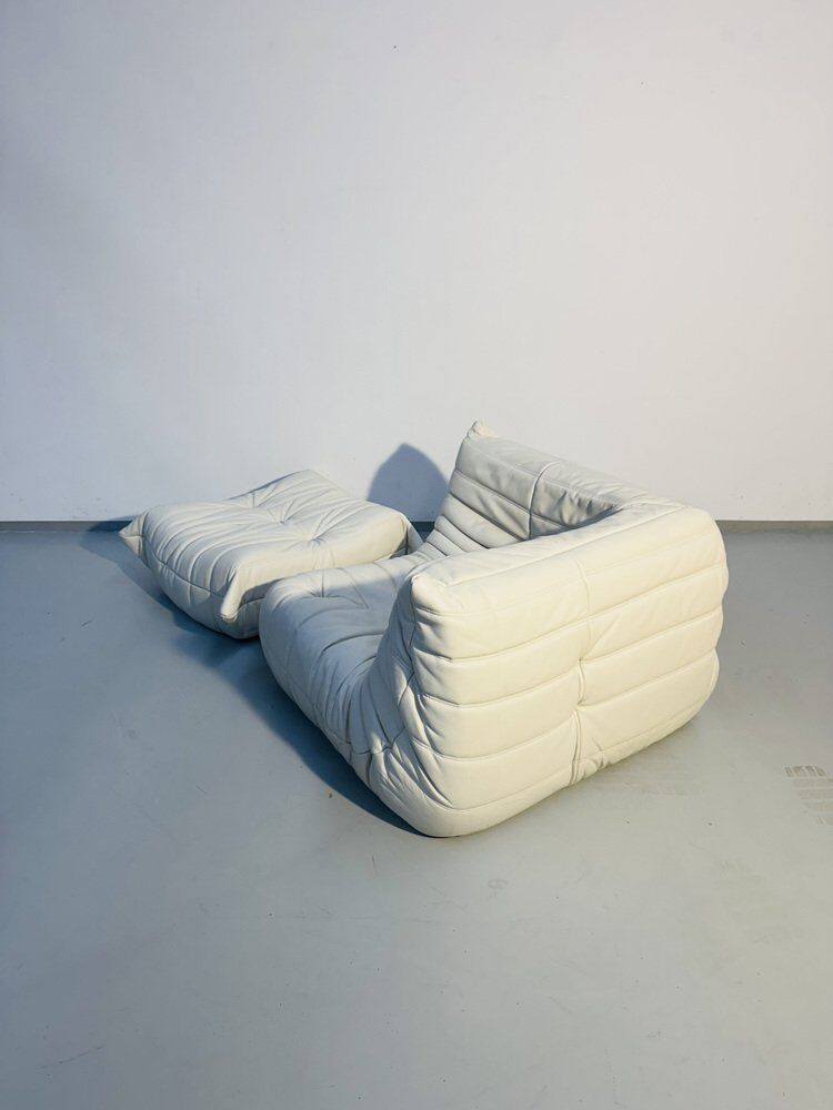 Chaise Togo et ottoman pour Ligne Roset, ensemble de 2