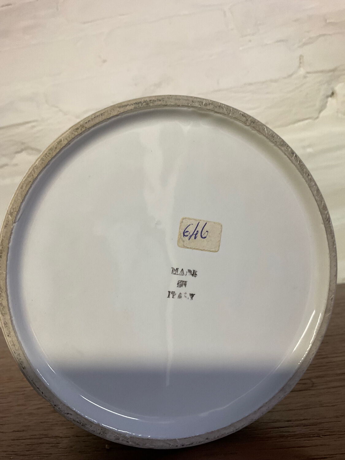 Vintage Italy vase in glazed ceramic