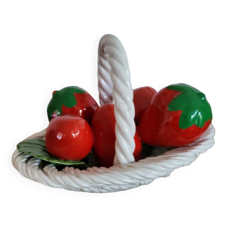 Ceramic strawberry basket