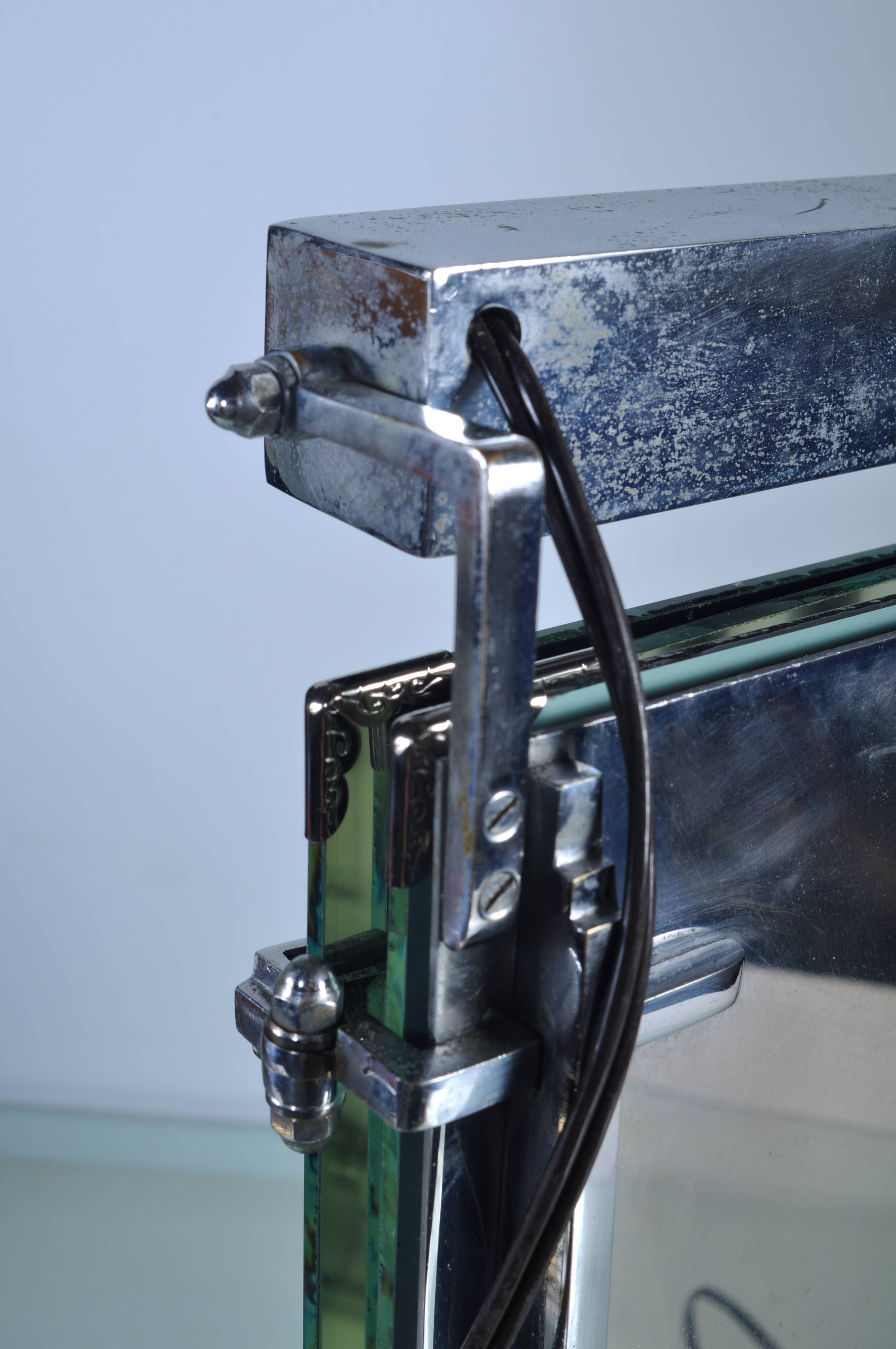 Brot triptych mirror on glass slab / year 30/40