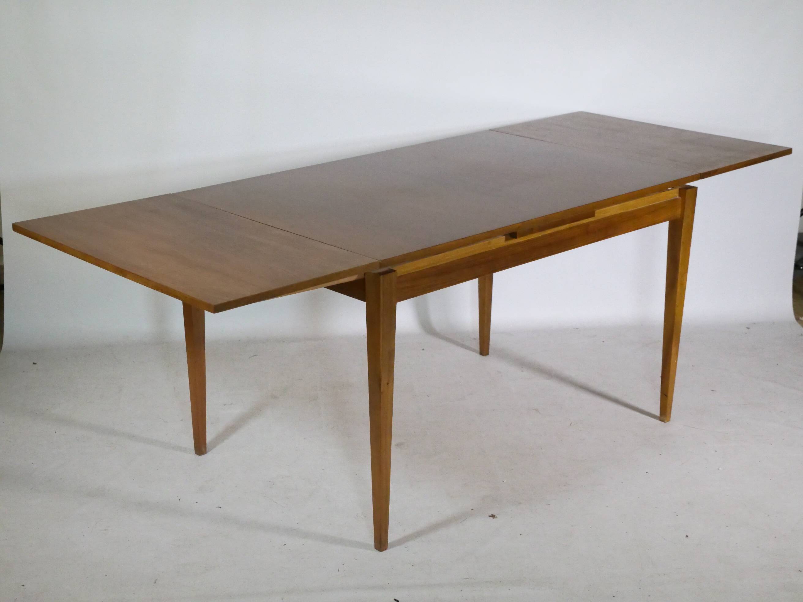 Extendable vintage dining table, walnut, 1960s