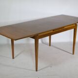 Extendable vintage dining table, walnut, 1960s