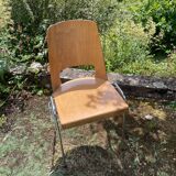 Pair of Baumann stackable Manhattan chairs