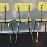 Trio yellow formica chairs