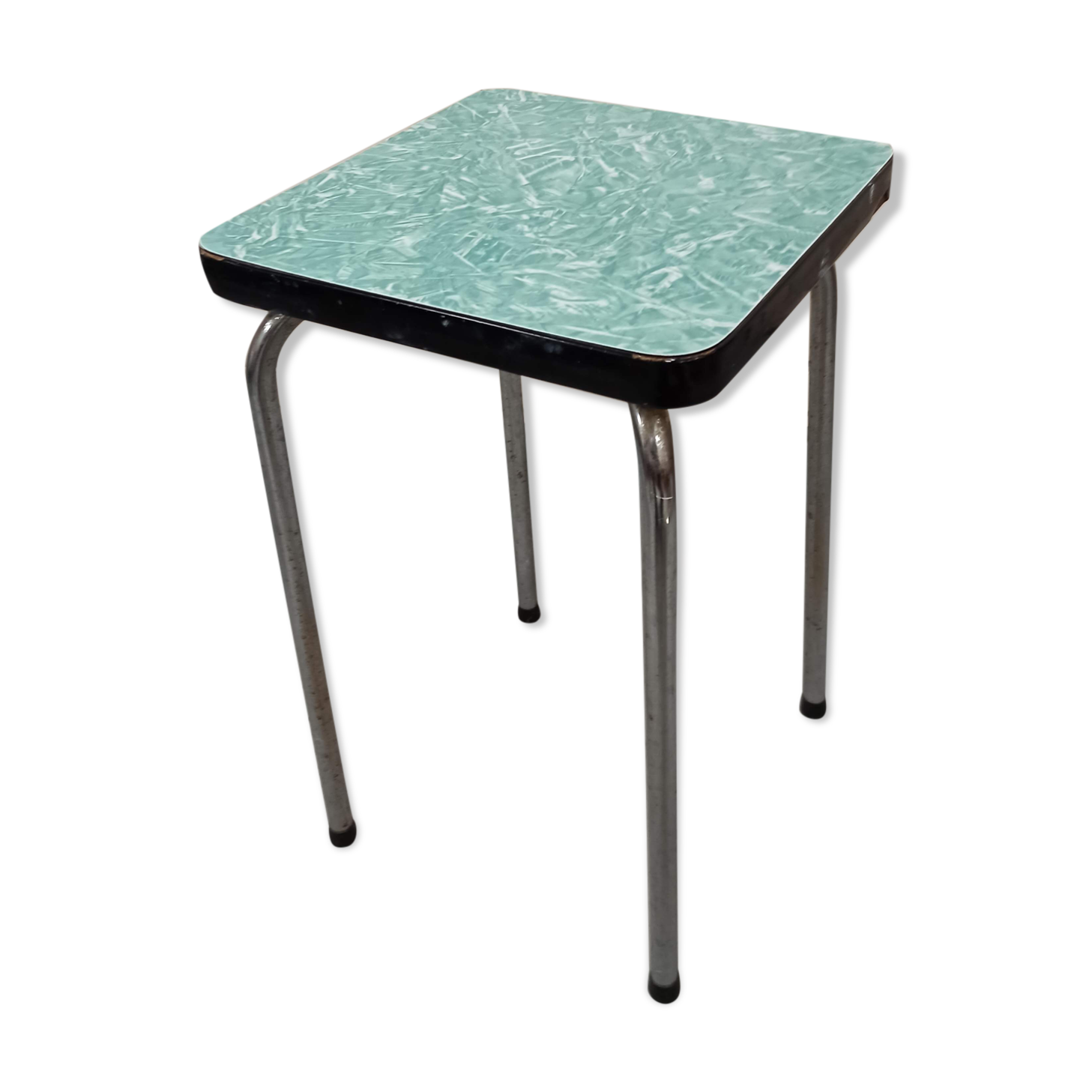 Green Formica stool