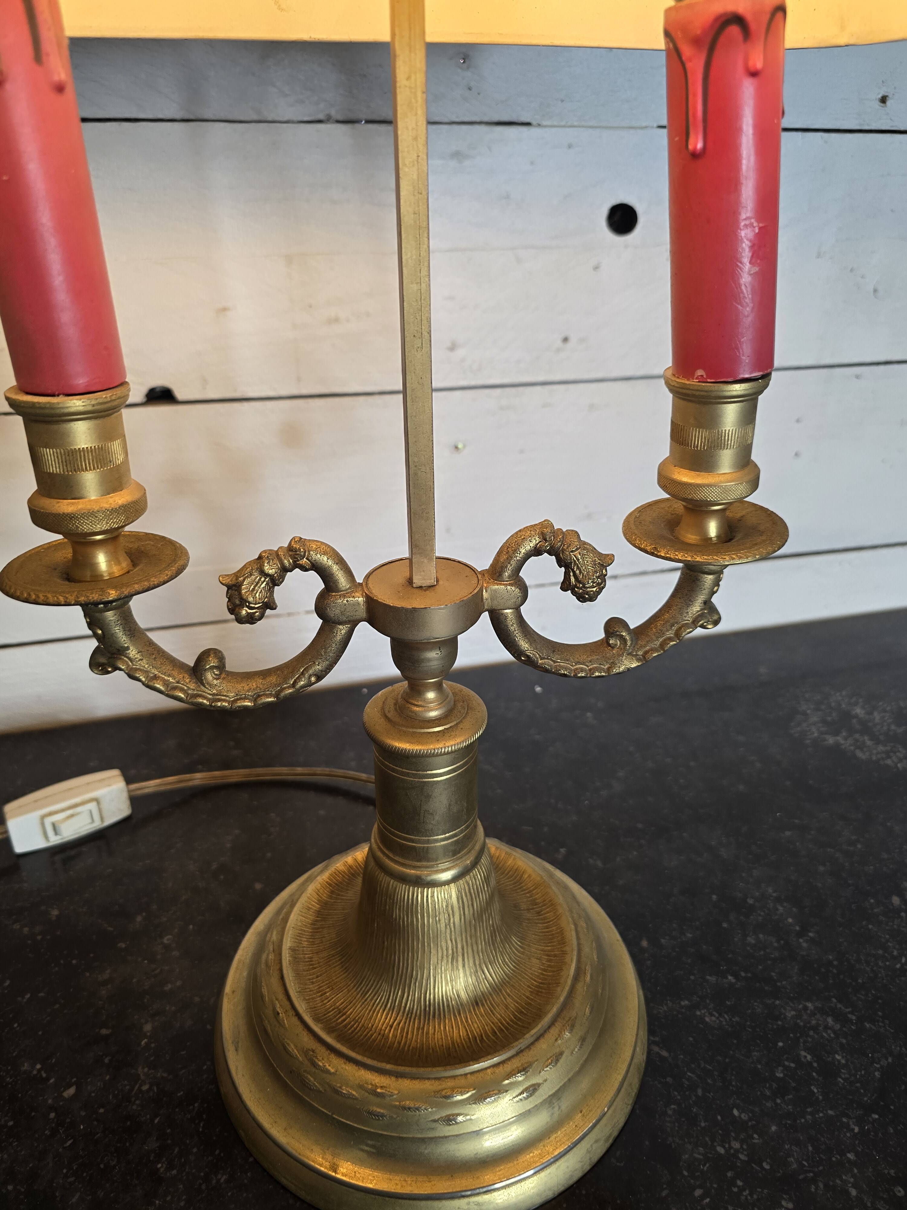 Lampe bouillotte style empire en bronze milieu XXème