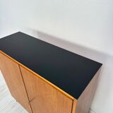 1960s Small Vintage Teak Cabinet with Metal Legs