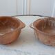 Duo of ear bowls in artisanal sandstone 70s