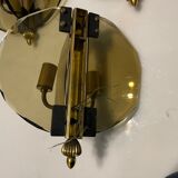 Italian Smoked Cut Glass Wall Lights, Set of 3