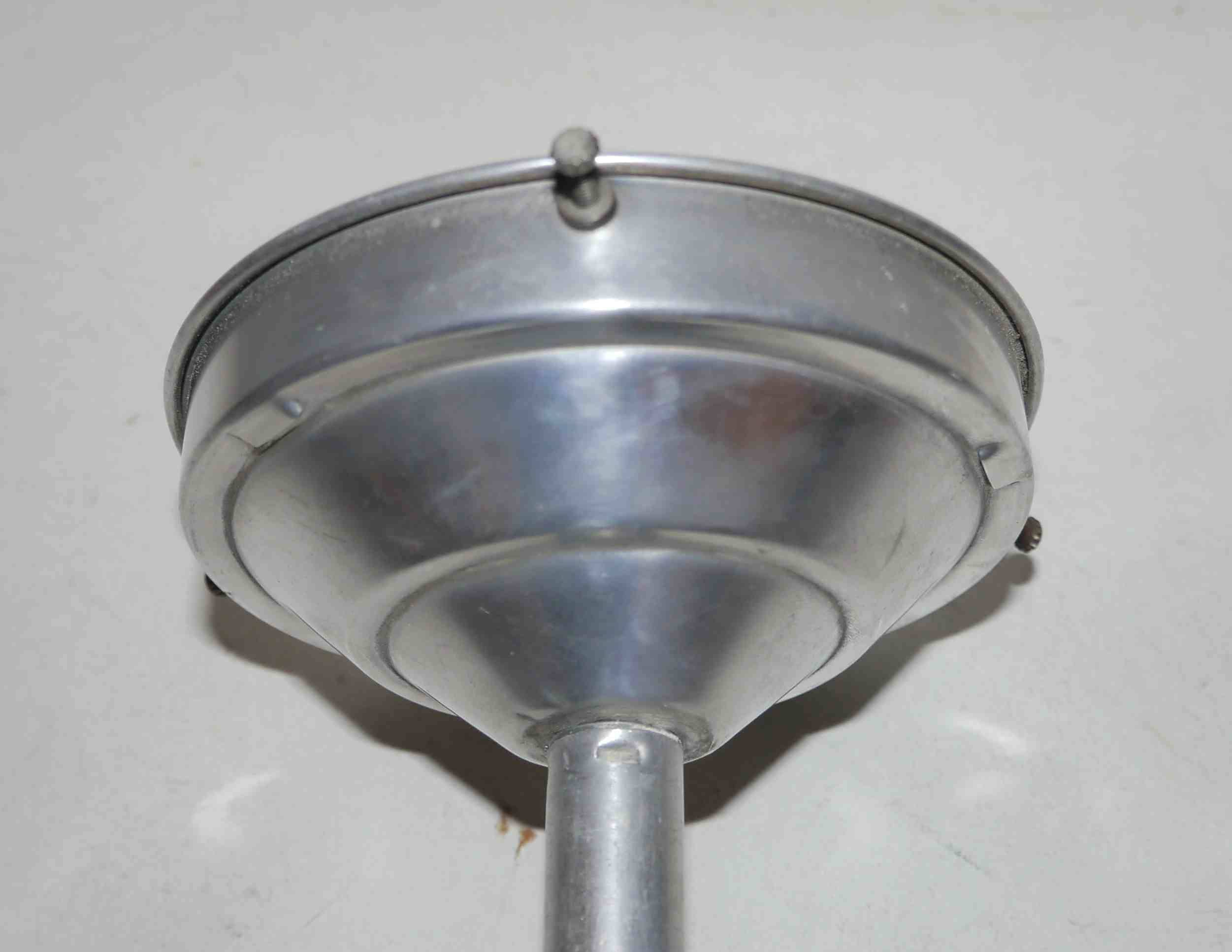 Art Deco faceted pressed glass globe pendant light