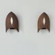 Paire d'appliques en cuivre mat, France, 1970