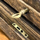 LARGE OAK ORGANIZER, VINTAGE