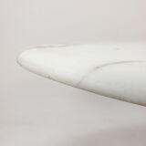 Mid-century italian marble oval coffee table, 1980s