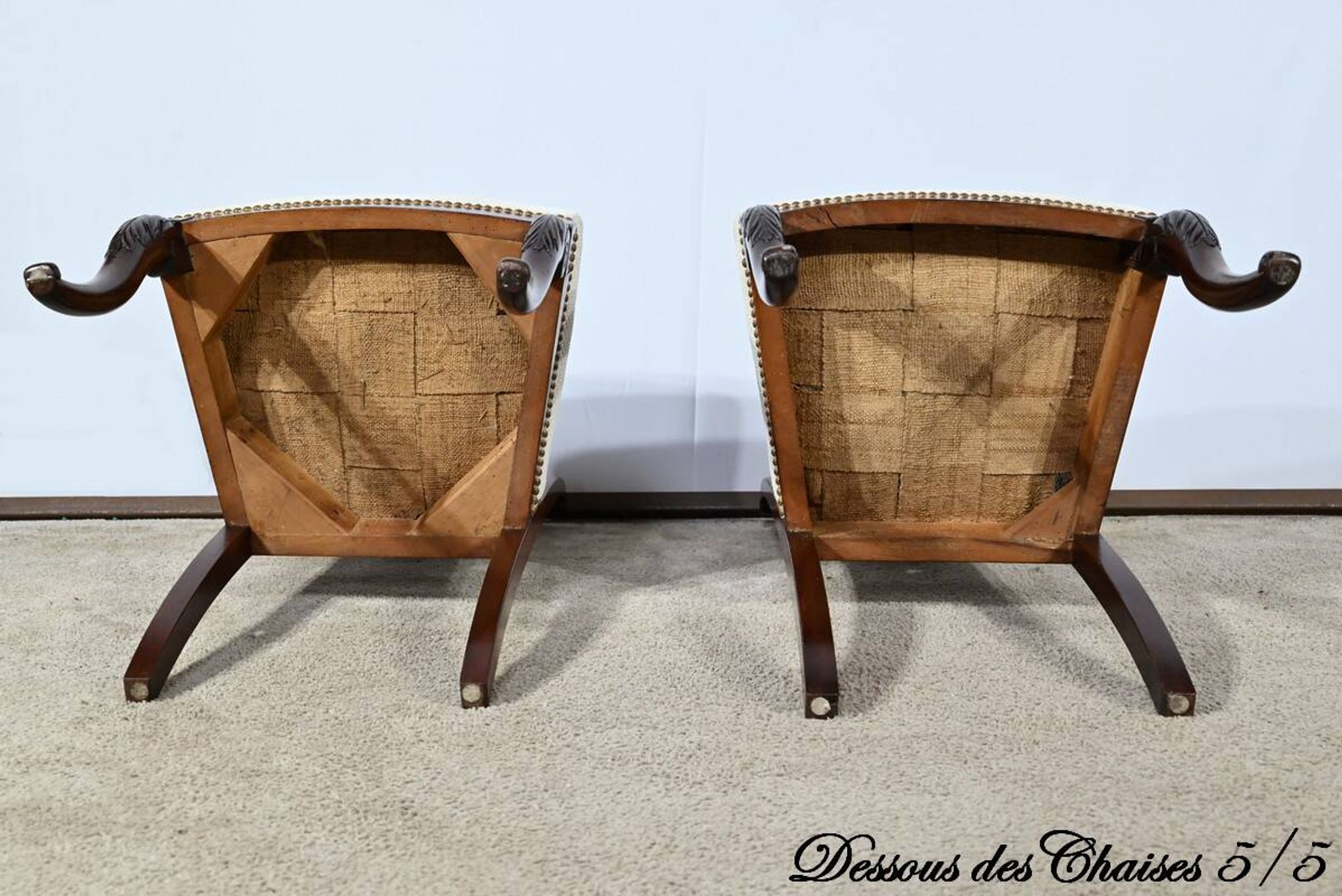 Suite of 5 Cuban Mahogany Chairs, Restoration Period – Early 19th Century