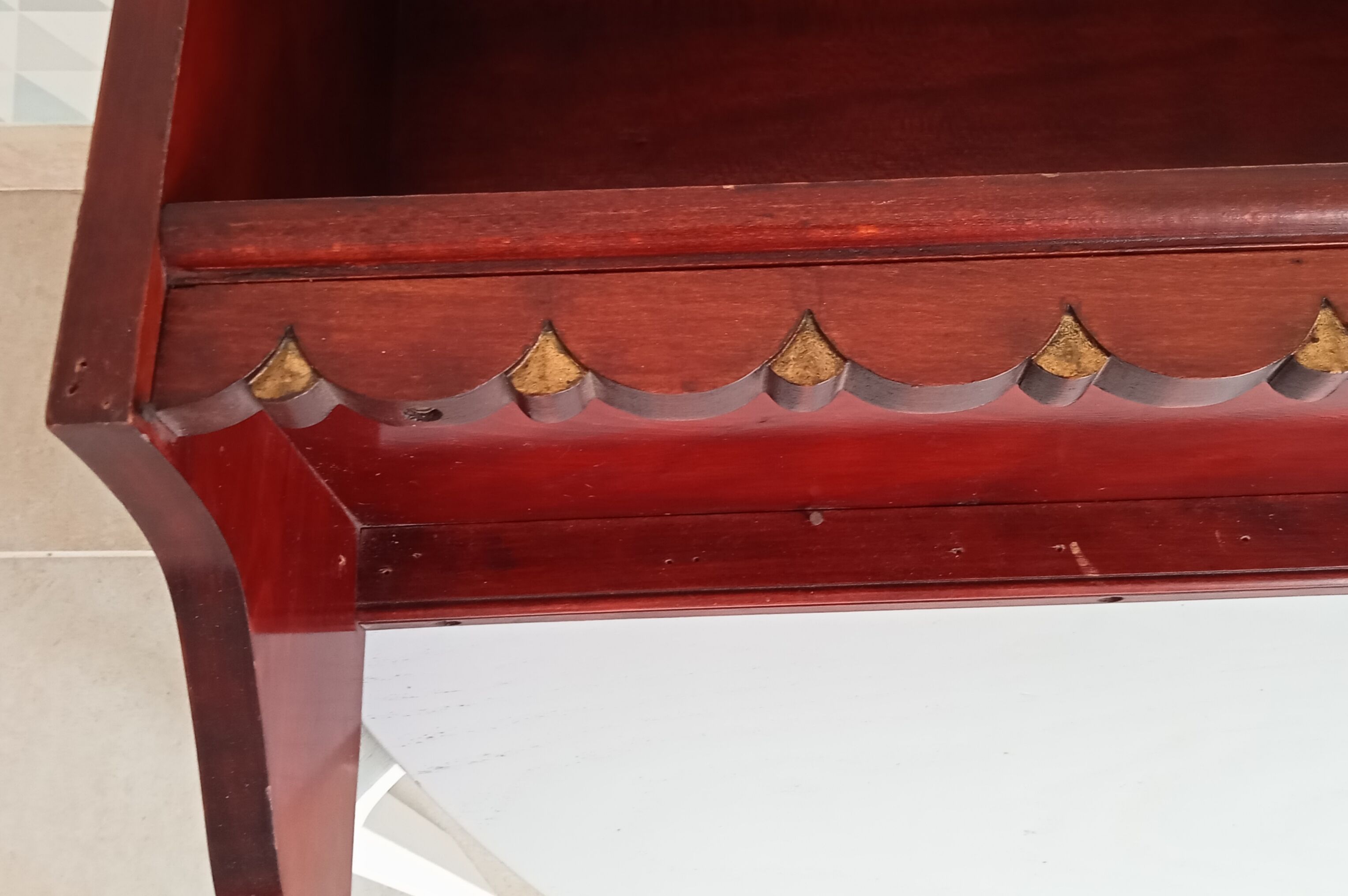 Vintage solid oak wall shelf